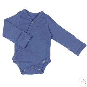L’ovedbaby Baby Organic Long Sleeve Kimono Bodysuit Onesie